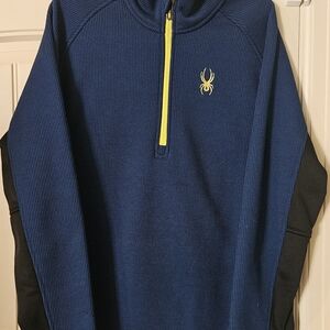 Spyder Men's Blue and Black Sweater
